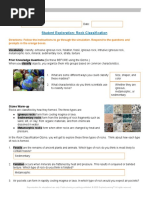 Student Exploration: Rock Classification