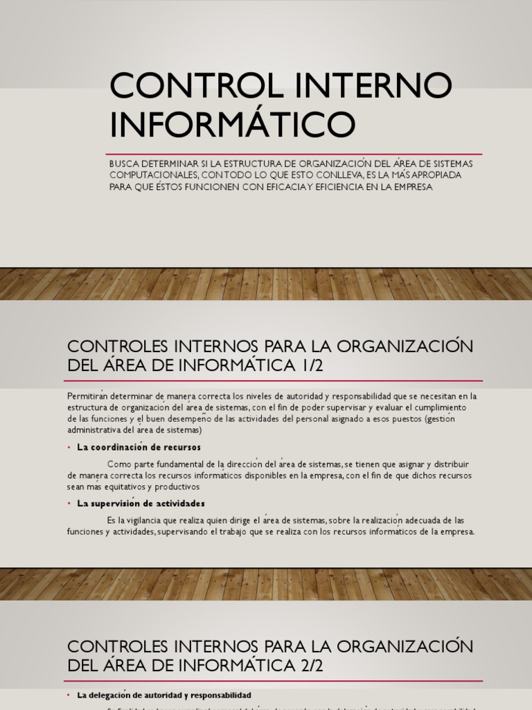 Control Interno Informatico | PDF | Seguridad | La seguridad informática