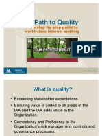 The Path to Quality: A Step-by-Step Guide to World-Class Internal Auditing