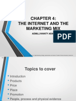 Chapter 4 THE INTERNET AND THE MARKETING MIX