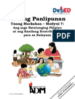 CO - AP6 - q1 - Mod7 - Ang Mga Natatanging Pilipino at Ang Kanilang Kontribusyon para Sa Kalayaan - v2