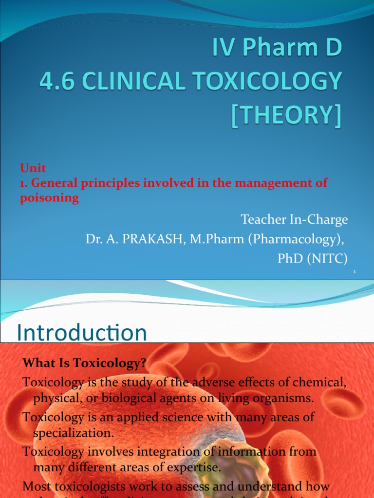 Principles of Clinical Toxicology | PDF | Toxicology | Pharmacology