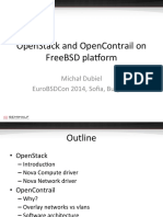 Openstack and Opencontrail On Freebsd Pla4Orm: Michał Dubiel Eurobsdcon 2014, Sofia, Bulgaria