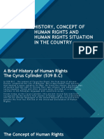 History, Concept of Human Rights and Human Rights Situation in The Country