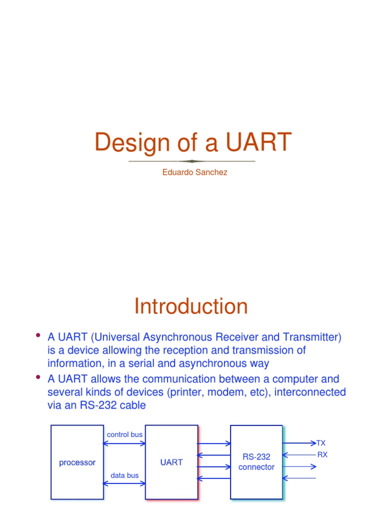 Uart Pdf Data Transmission Computer Data