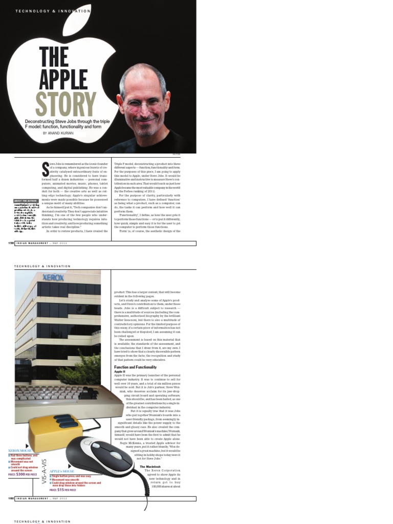 The Triple F Model Deconstructing Steve Jobs Anand Kurian  PDF  Apple 