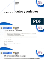 Tipos de Datos y Variables
