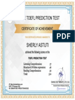 E-Certificate TOEFL Prediction Score - Sherly Astuti