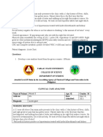 Questions:: Clinical Case Analysis Name of Patient Age: 52 Gender: M Address Date Admitted: Diagnosis Nursing History