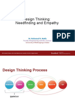 Design Thinking: Needfinding and Empathy: Dr. Mohamed K. Watfa