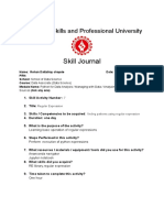 Skill Journal: Symbiosis Skills and Professional University