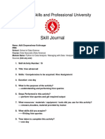 Skill Journal: Symbiosis Skills and Professional University