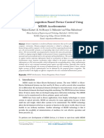 Gesture Recognition Based Device Control Using MEMS Accelerometer