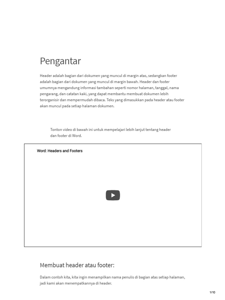 Header and Footer PDF