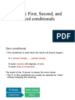 Zero & First, Second, and Third Conditionals