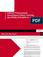 Indirect Procurement Governance Policy Training HQ-PPMR-DTR-0001-0 Rev#