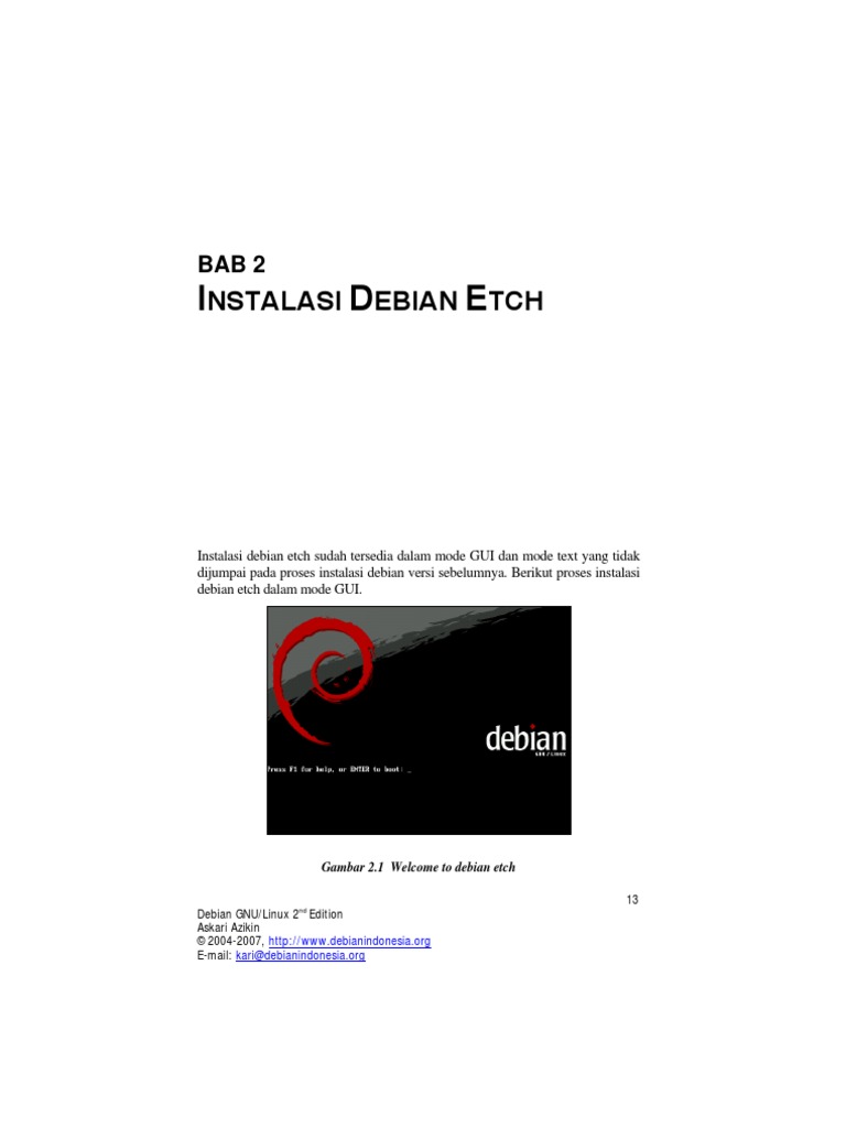 Tutorial Instalasi Debian | PDF