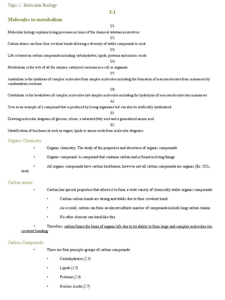 Molecular Biology IB Reviewer PDF Dna Metabolism