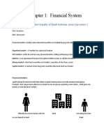 Chapter 1: Financial System: Financial System Allow Transfer of Funds Between Savers (Investors) and Borrowers