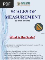 Scales of Measurement: By-Yukti Sharma