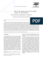 Experimental Study of The Reaction Zone at Boron Nitride Ceramic - Ti Metal Interface