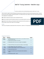 Speaking Placement Test For Young Learners - Teacher Copy - 2021