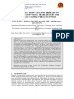 Mitigating Strategies of Threats To Quantity Surveying Profession in The Nigerian Construction Industry