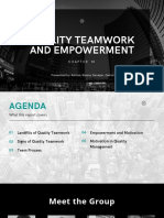 CHAPTER 10 - Quality Teamwork and Empowerment