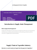 Supply Chain Management in Fruits & Vegetables