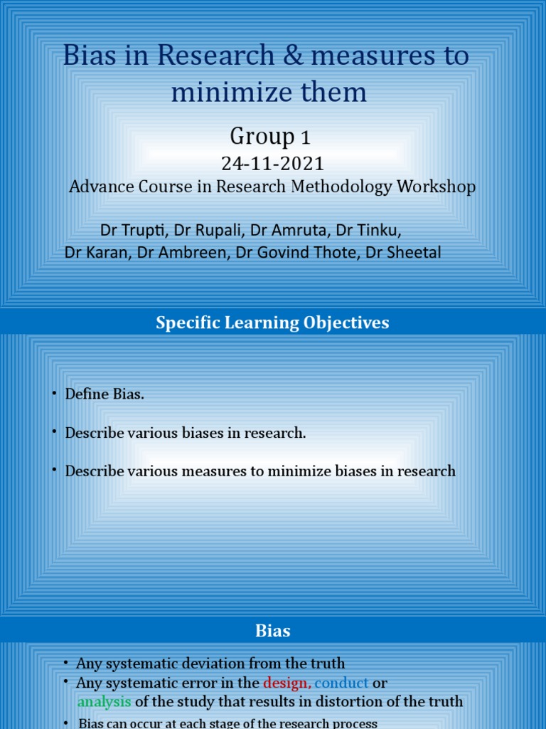 Understanding Systematic Bias in Research | PDF | Bias | Statistics