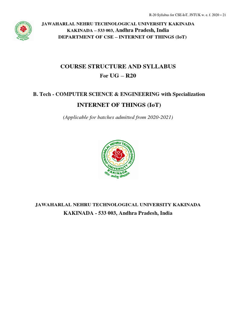 CSE-IoT R20 Syllabus Overview | PDF | Optics | Pointer (Computer ...