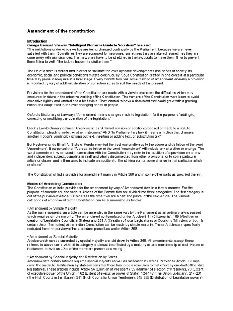 Amendment of The Constitution | PDF | Violence | Constitutional Amendment
