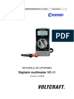 Manual 122999 Voltcraft VC 11 Handheld Multimeter