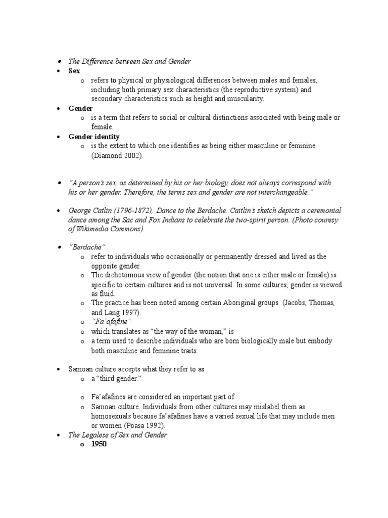 The Difference Between Sex and Gender | PDF | Sexual Orientation ...