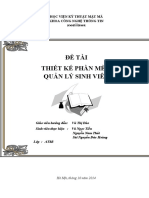 Đề Tài Thiết Kế Phần Mềm Quản Lý Sinh Viên