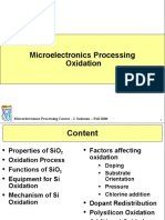 Microelectronics Processing Oxidation
