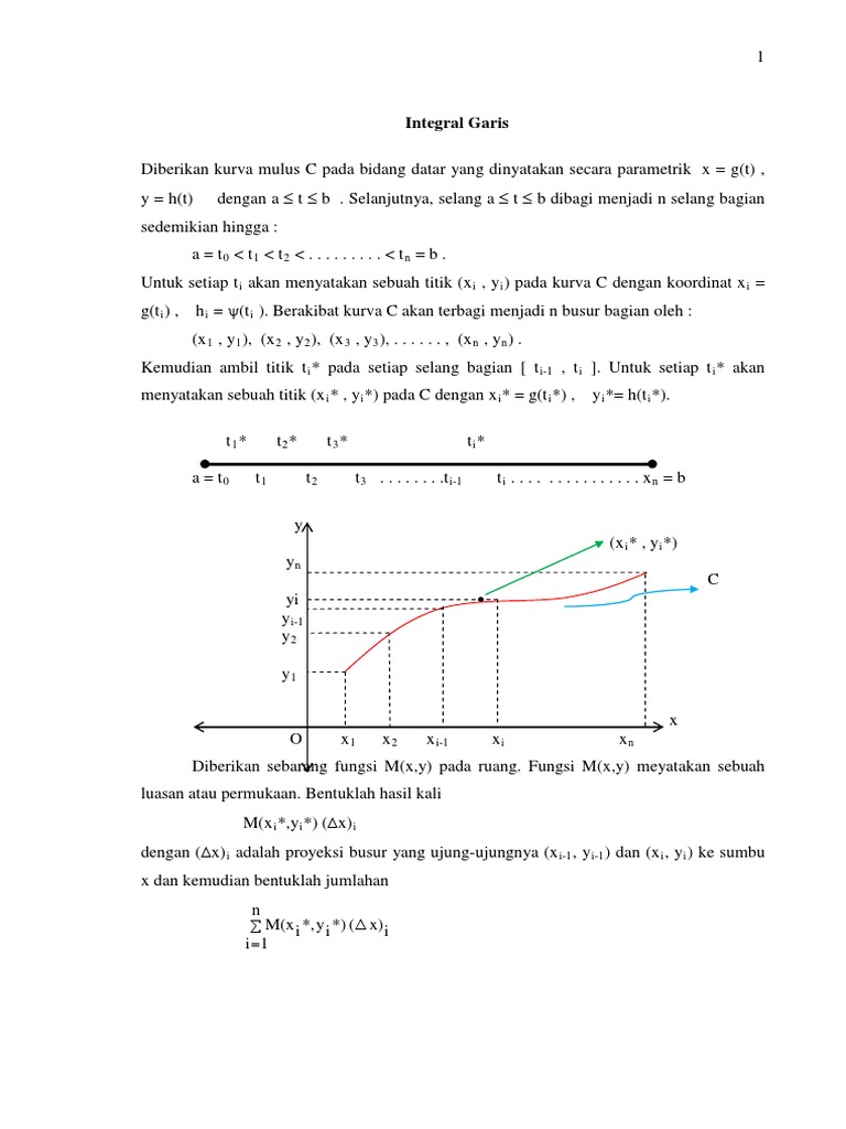Integral Garis dalam Kurva Parametrik | PDF | Metode & Bahan Ajar