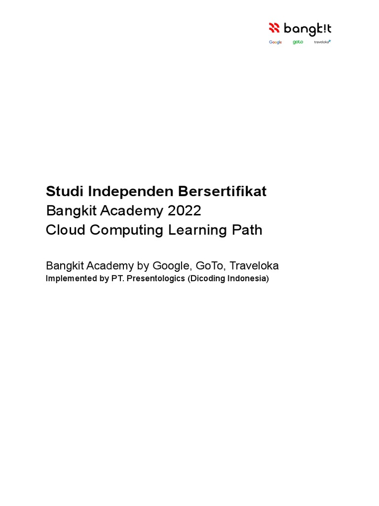 Bangkit 2022 SIB Doc - Cloud Computing LP | PDF | Komputer | Teknologi ...