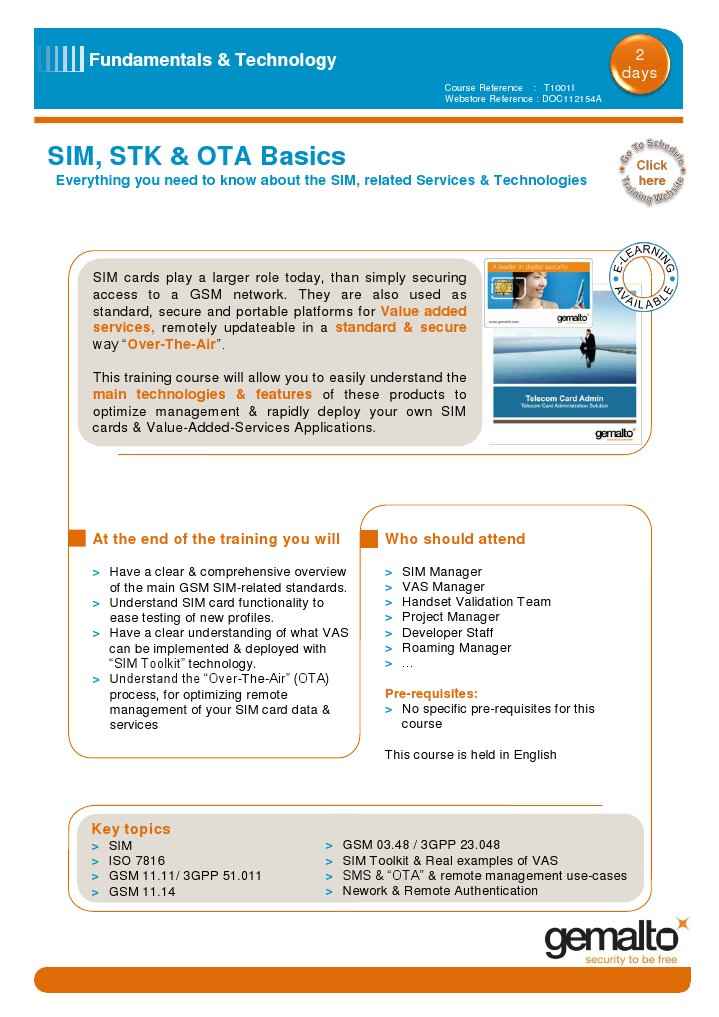 SIM, STK & OTA Basics Training | PDF | Subscriber Identity Module | Gsm