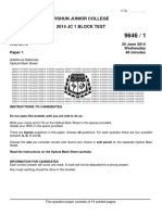 2014 JC1 BT H2 PHY P1 Question Solution