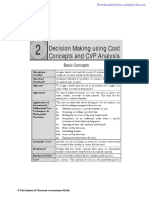 Chapter 2 Decision Making Using Cost Concepts and CVP Analysis