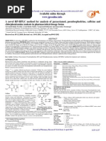 Download A Novel RP-HPLC Method for Analysis of Paracetamol Pseudo Ephedrine Caffeine And by Dr Varaprasad Bobbarala SN55527061 doc pdf
