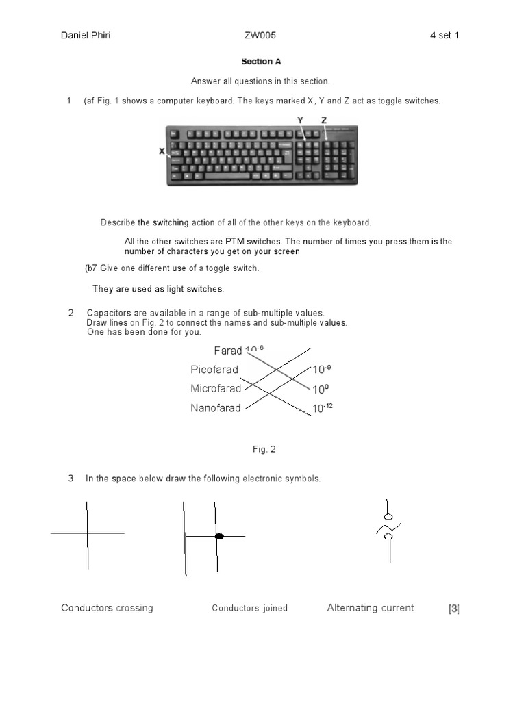 Switches Exercise PDF Switch Capacitor