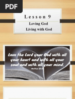 Lesson 9: Loving God Living With God