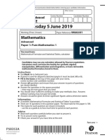 Wednesday 5 June 2019: Mathematics