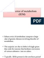 Inborn Error of Metabolism - ايه