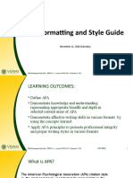 APA Formatting and Style Guide: November 21, 2020 (Saturday)