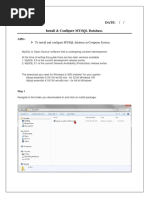 Practical - 1 - Installation of Mysql