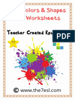 Colors - Shapes Worksheets Copyright