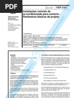 Abnt - Nbr 6401[1980]-Instalações Centrais De Ar Condicionado Para Conforto-Parâmetros Básicos De Projeto